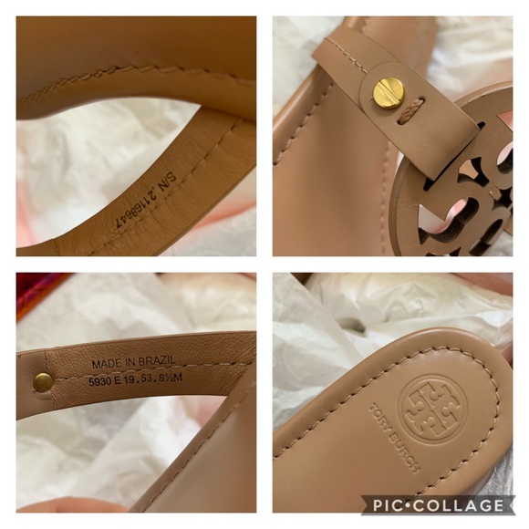 NIB TORY BURCH Miller Veg Leather Sandals - Picture 5 of 8